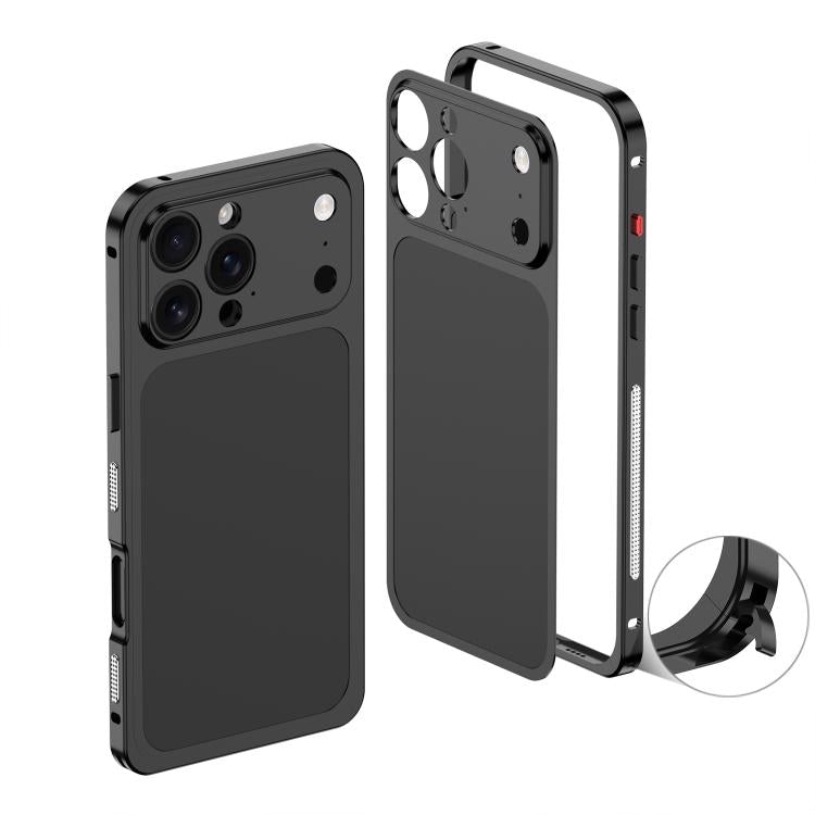 For iPhone 16 Pro Max Cooling Frame Transforms into 17 Pro Metal Backplate Phone Case