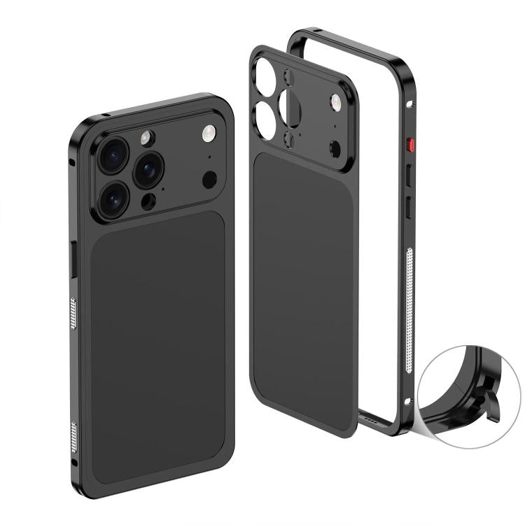 For iPhone 15 Pro Cooling Frame Transforms into 17 Pro Metal Backplate Phone Case