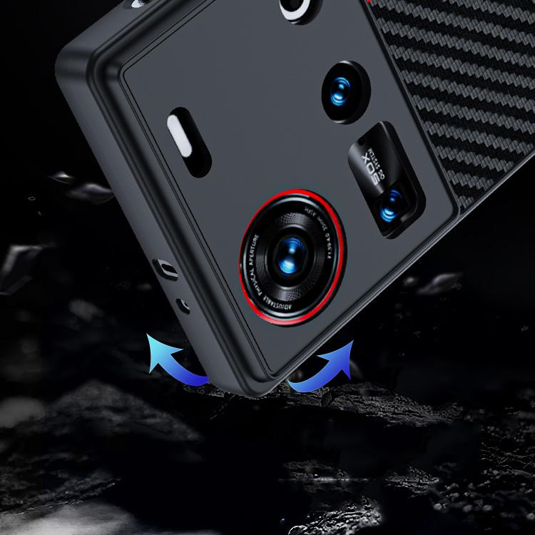 For ZTE nubia Z80 Ultra Carbon Fiber Texture Printing Phone Case