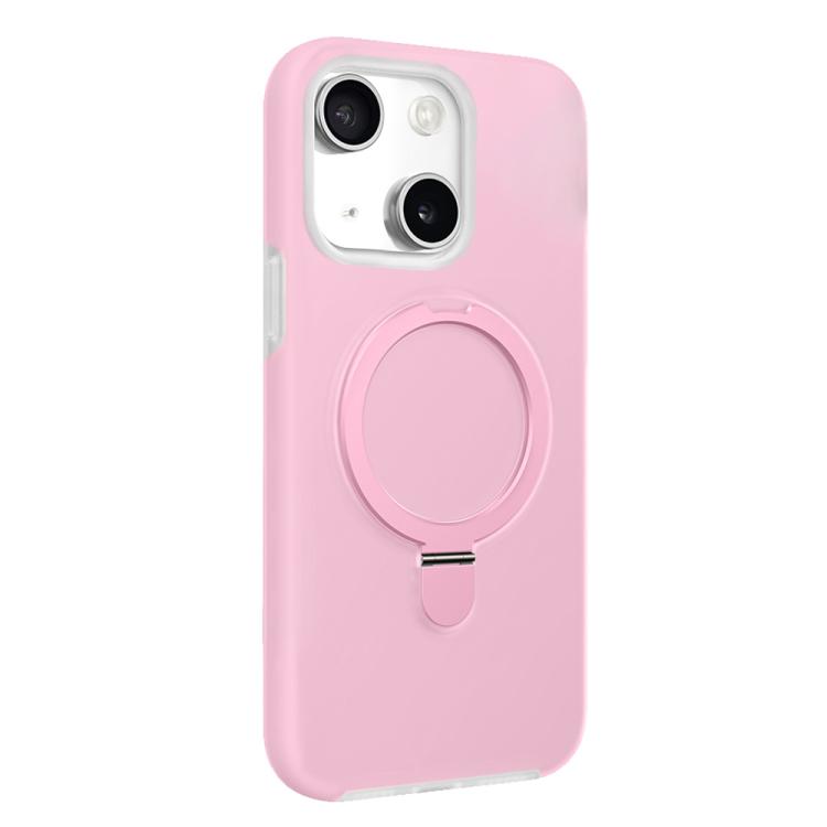 For iPhone 15 Jelly Liquid Silicone MagSafe Holder Phone Case