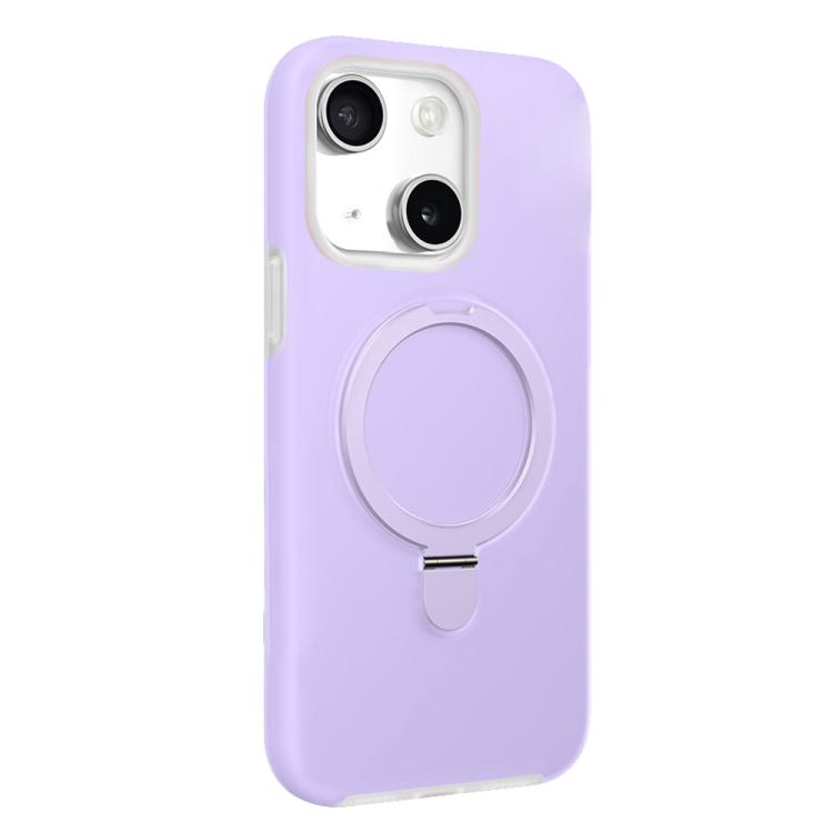 For iPhone 15 Jelly Liquid Silicone MagSafe Holder Phone Case