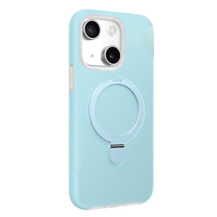 For iPhone 15 Jelly Liquid Silicone MagSafe Holder Phone Case