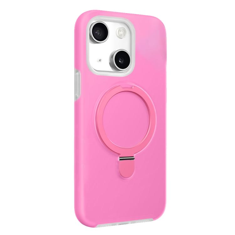 For iPhone 15 Jelly Liquid Silicone MagSafe Holder Phone Case