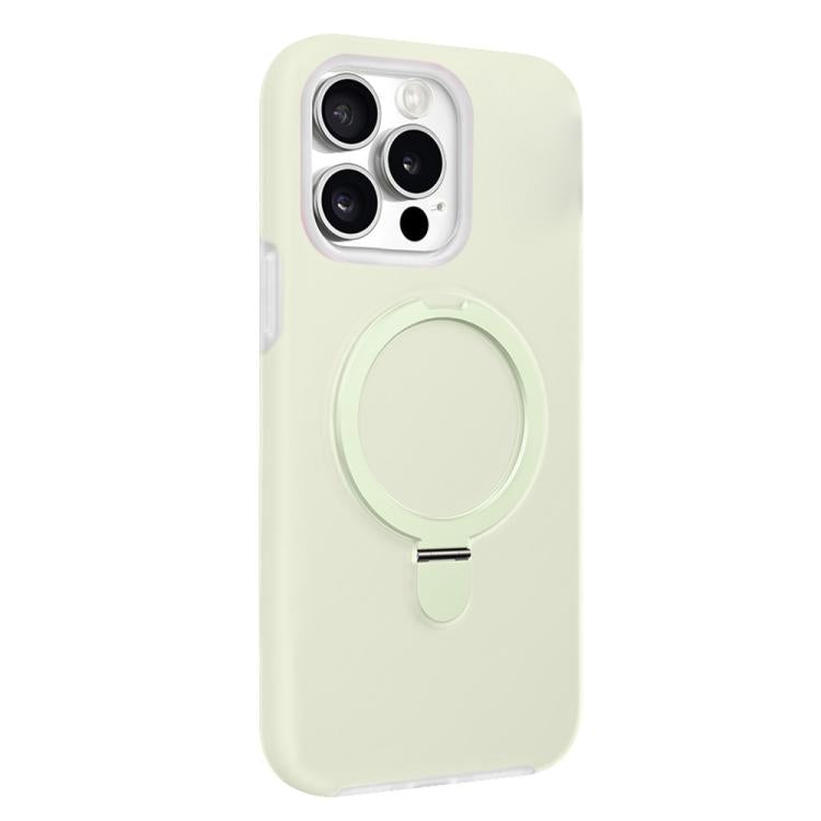 For iPhone 15 Pro Jelly Liquid Silicone MagSafe Holder Phone Case
