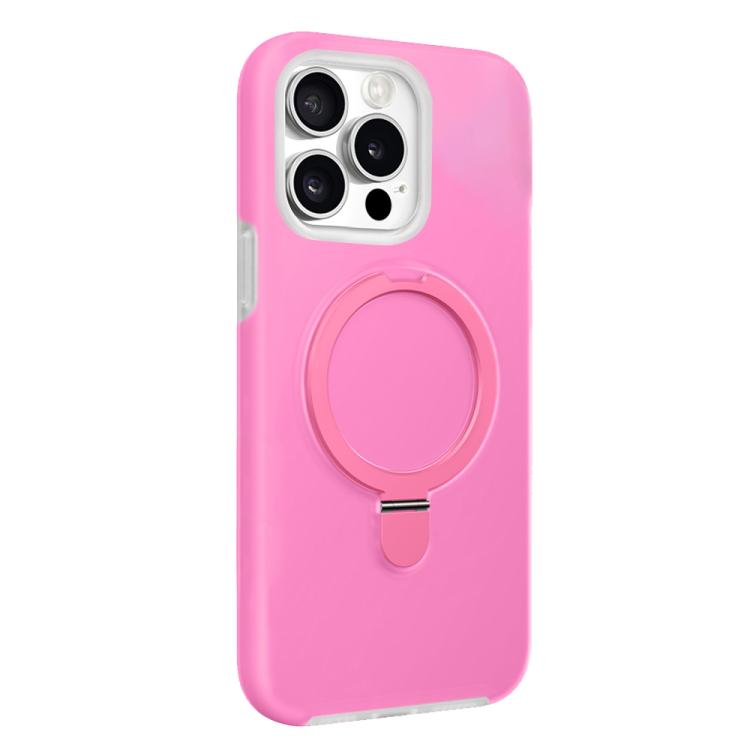 For iPhone 15 Pro Jelly Liquid Silicone MagSafe Holder Phone Case