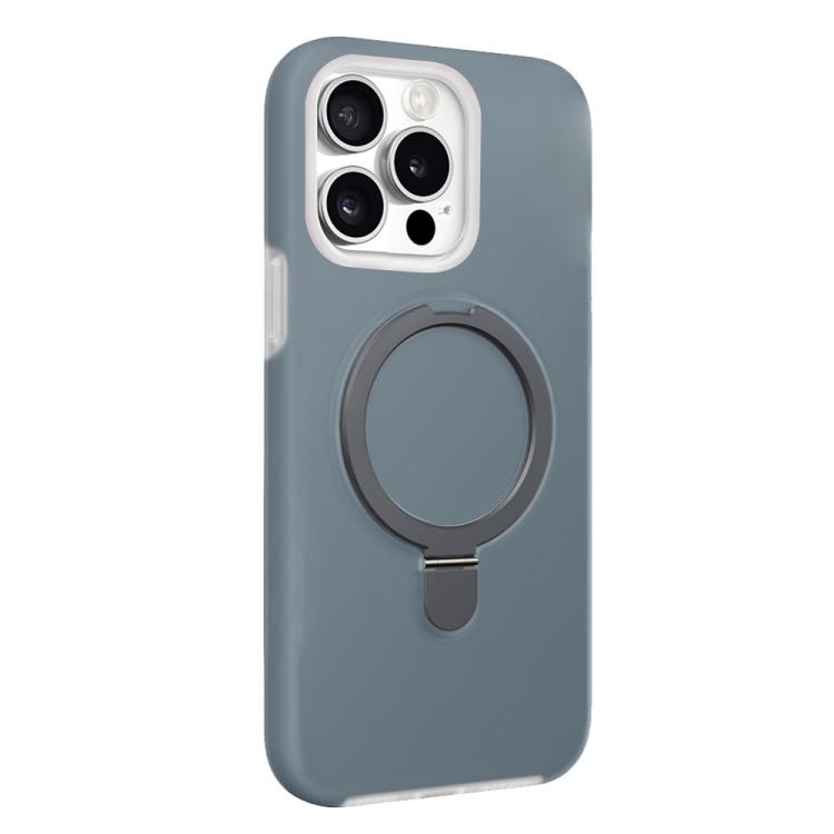 For iPhone 15 Pro Jelly Liquid Silicone MagSafe Holder Phone Case