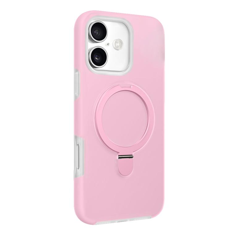 For iPhone 16 Jelly Liquid Silicone MagSafe Holder Phone Case