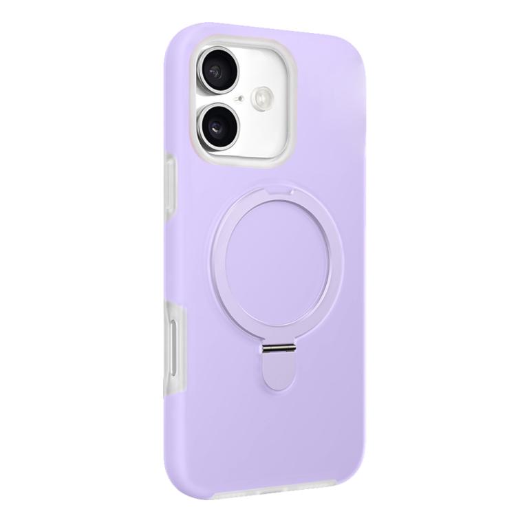 For iPhone 16 Jelly Liquid Silicone MagSafe Holder Phone Case