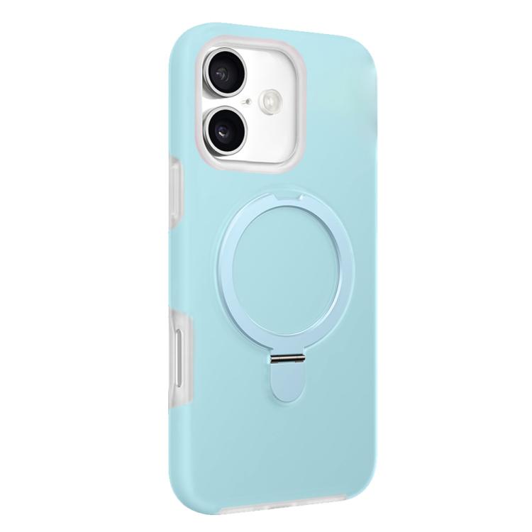 For iPhone 16 Jelly Liquid Silicone MagSafe Holder Phone Case