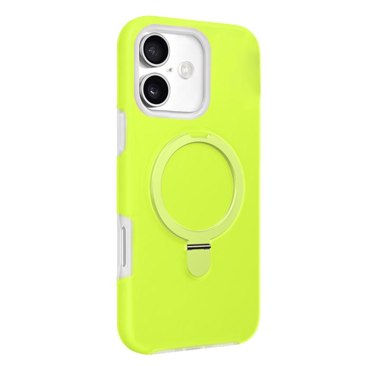 For iPhone 16 Jelly Liquid Silicone MagSafe Holder Phone Case