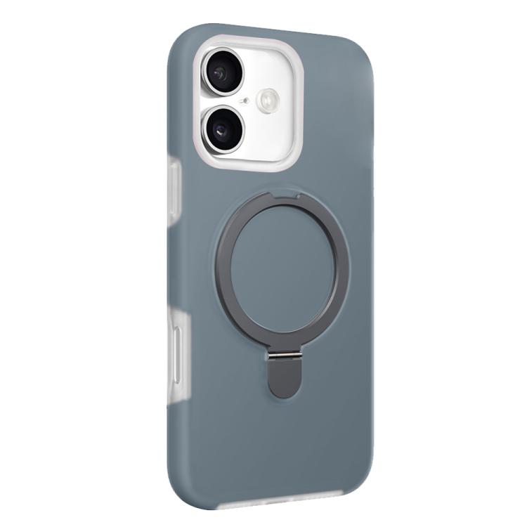 For iPhone 16 Jelly Liquid Silicone MagSafe Holder Phone Case