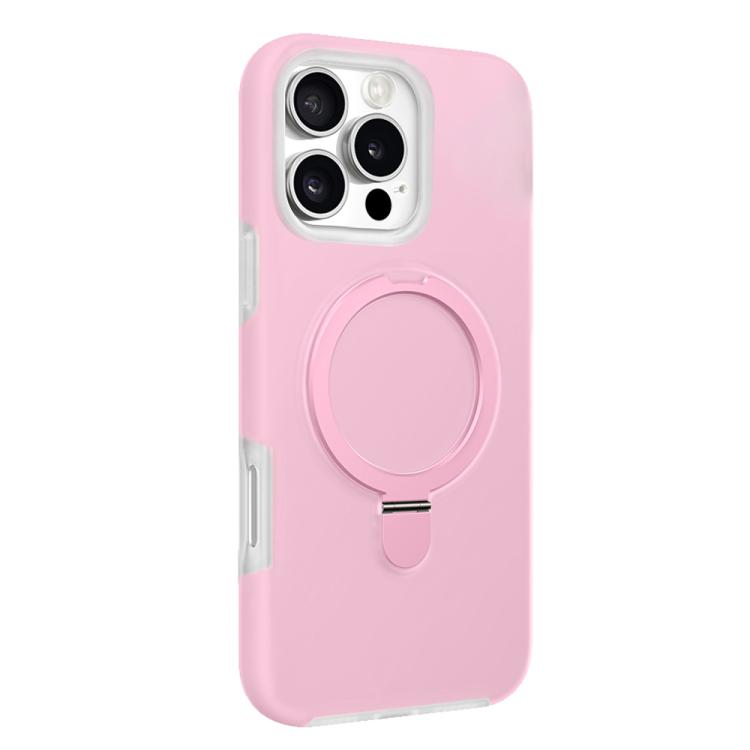 For iPhone 16 Pro Jelly Liquid Silicone MagSafe Holder Phone Case
