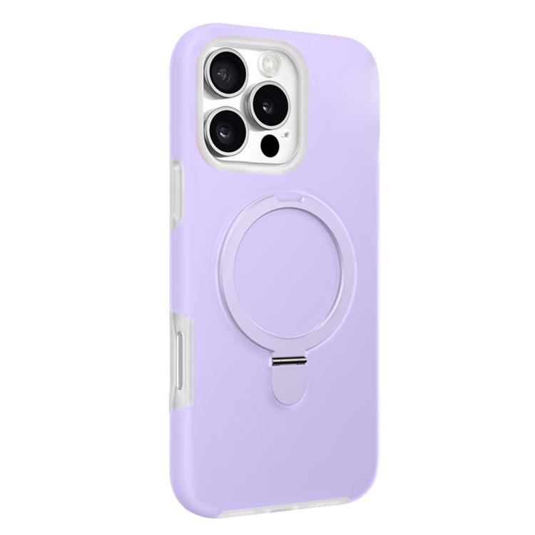For iPhone 16 Pro Jelly Liquid Silicone MagSafe Holder Phone Case