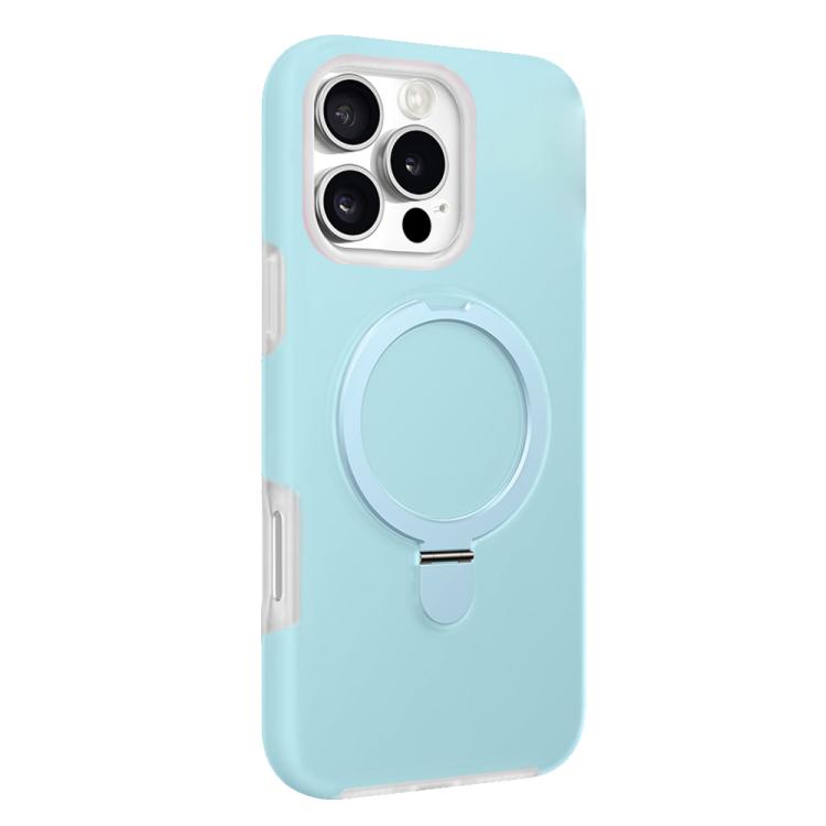 For iPhone 16 Pro Jelly Liquid Silicone MagSafe Holder Phone Case