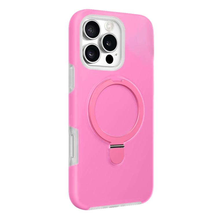 For iPhone 16 Pro Jelly Liquid Silicone MagSafe Holder Phone Case