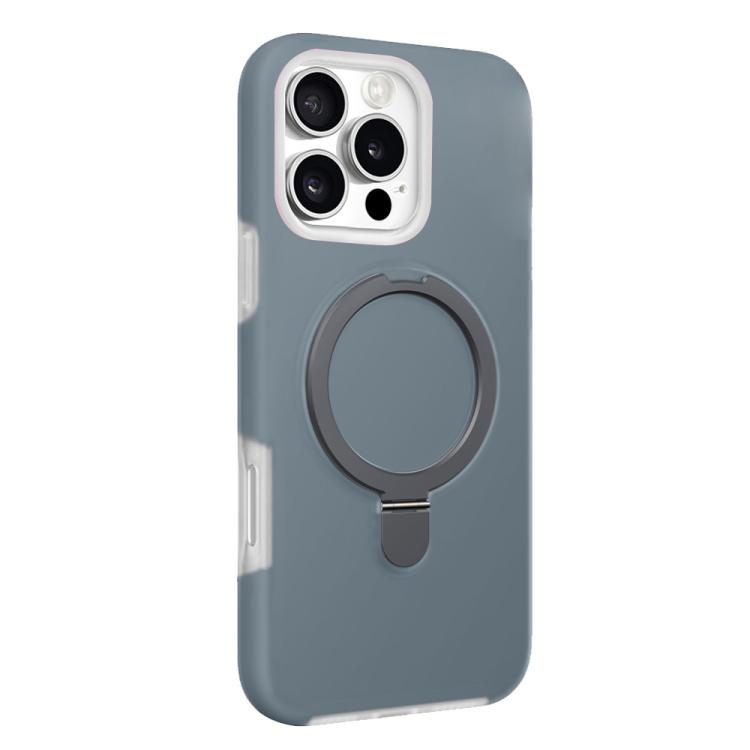 For iPhone 16 Pro Jelly Liquid Silicone MagSafe Holder Phone Case