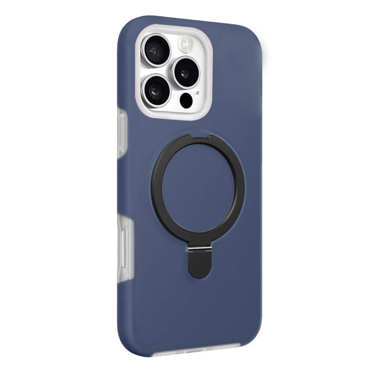 For iPhone 16 Pro Jelly Liquid Silicone MagSafe Holder Phone Case