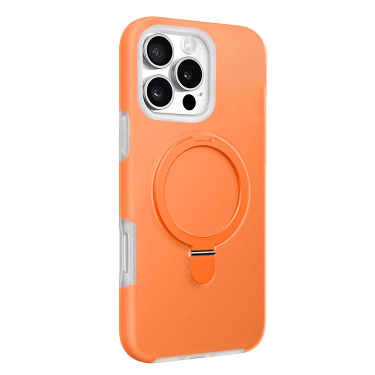 For iPhone 16 Pro Jelly Liquid Silicone MagSafe Holder Phone Case