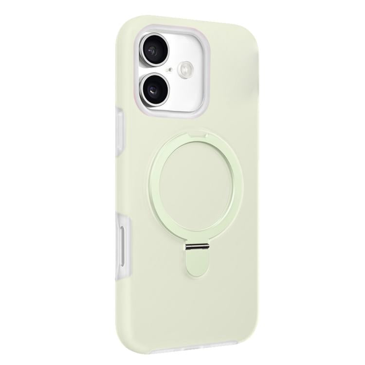 For iPhone 17 Jelly Liquid Silicone MagSafe Holder Phone Case
