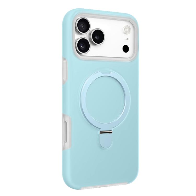 For iPhone 17 Pro Jelly Liquid Silicone MagSafe Holder Phone Case
