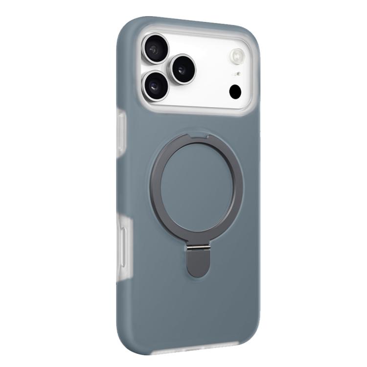 For iPhone 17 Pro Jelly Liquid Silicone MagSafe Holder Phone Case