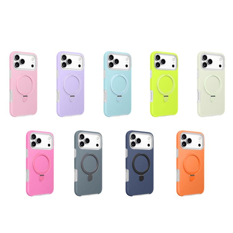 For iPhone 17 Pro Max Jelly Liquid Silicone MagSafe Holder Phone Case