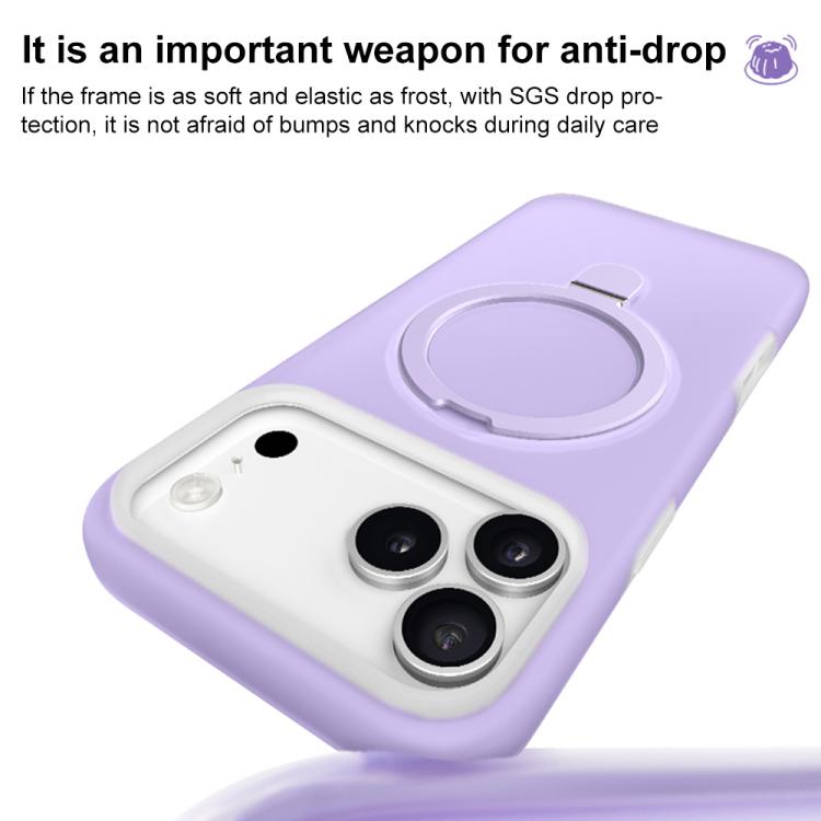 For iPhone 17 Pro Max Jelly Liquid Silicone MagSafe Holder Phone Case