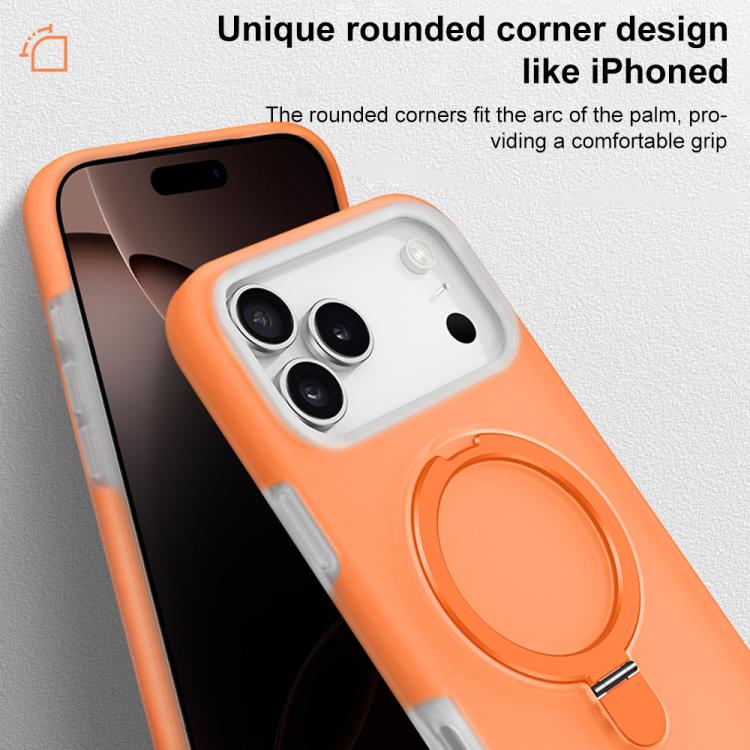 For iPhone 17 Pro Max Jelly Liquid Silicone MagSafe Holder Phone Case