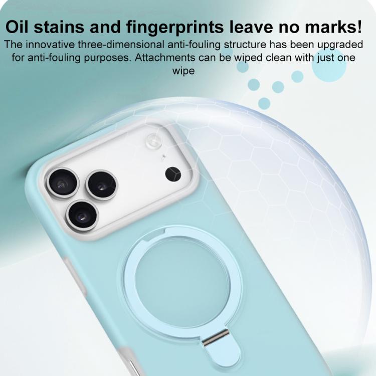 For iPhone 17 Pro Max Jelly Liquid Silicone MagSafe Holder Phone Case