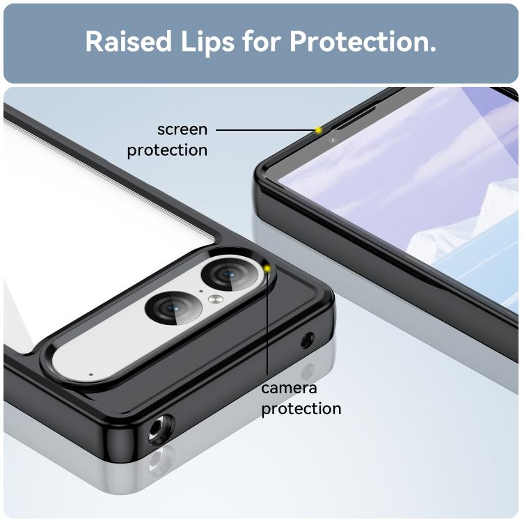 For Sony Xperia 10 VII Colorful Series Acrylic Hybrid TPU Phone Case