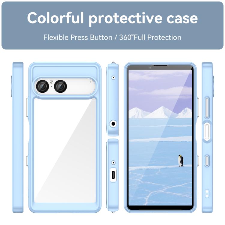 For Sony Xperia 10 VII Colorful Series Acrylic Hybrid TPU Phone Case