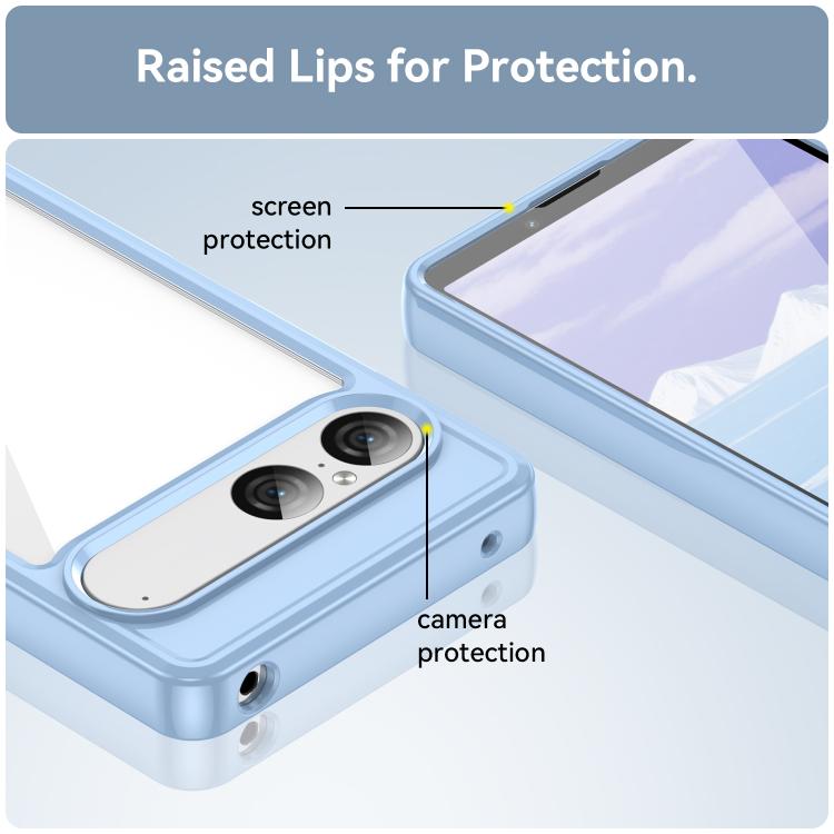 For Sony Xperia 10 VII Colorful Series Acrylic Hybrid TPU Phone Case