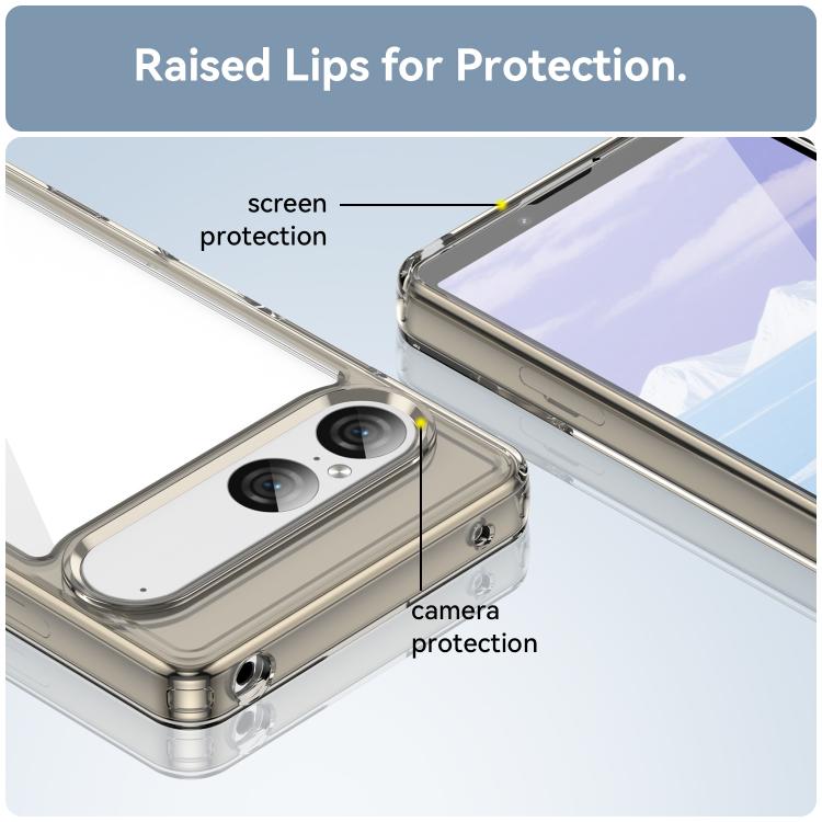 For Sony Xperia 10 VII Colorful Series Acrylic Hybrid TPU Phone Case