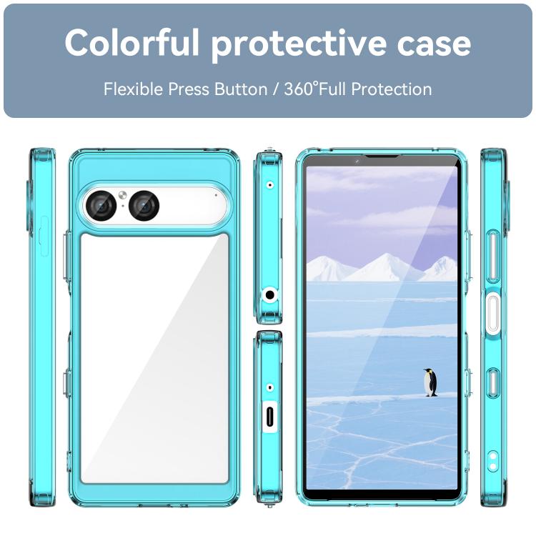 For Sony Xperia 10 VII Colorful Series Acrylic Hybrid TPU Phone Case