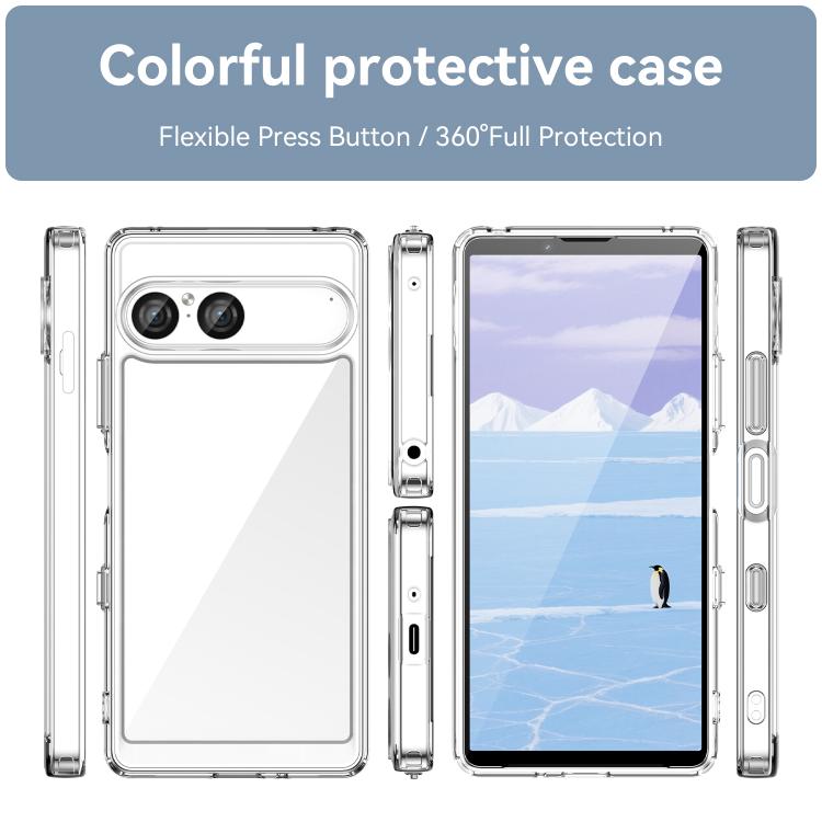 For Sony Xperia 10 VII Colorful Series Acrylic Hybrid TPU Phone Case