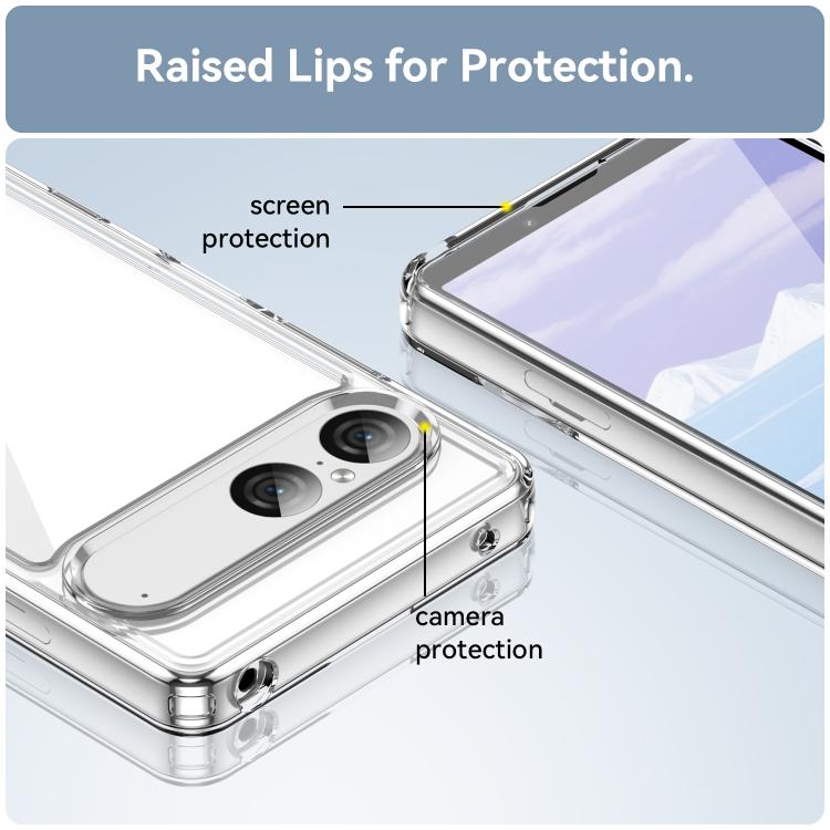 For Sony Xperia 10 VII Colorful Series Acrylic Hybrid TPU Phone Case