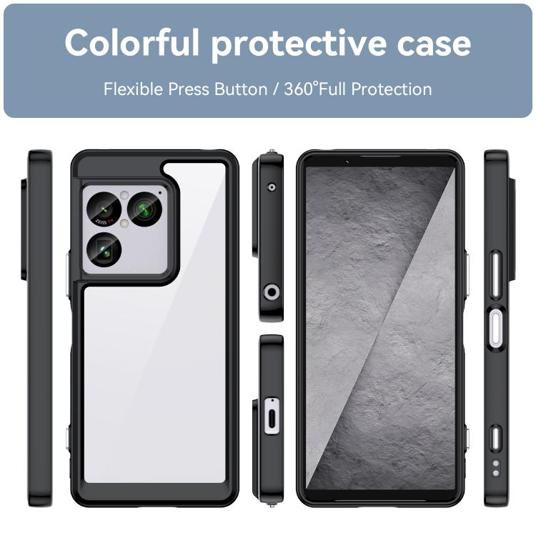 For Sony Xperia 1 VIII Colorful Series Acrylic Hybrid TPU Phone Case