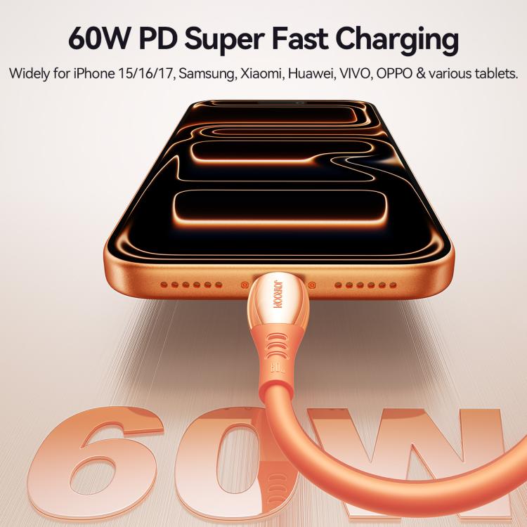JOYROOM S-A59 Vibrant Series 60W Type-C to Type-C Fast Charging Data Cable, Length:1.2m