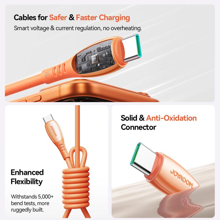 JOYROOM S-A59 Vibrant Series 60W Type-C to Type-C Fast Charging Data Cable, Length:1.2m