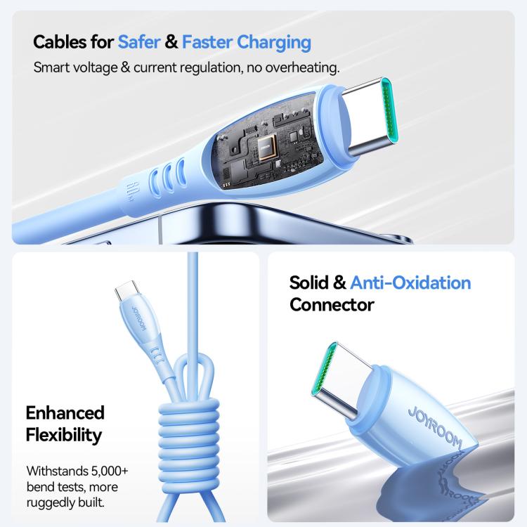 JOYROOM S-A59 Vibrant Series 60W Type-C to Type-C Fast Charging Data Cable, Length:1.2m