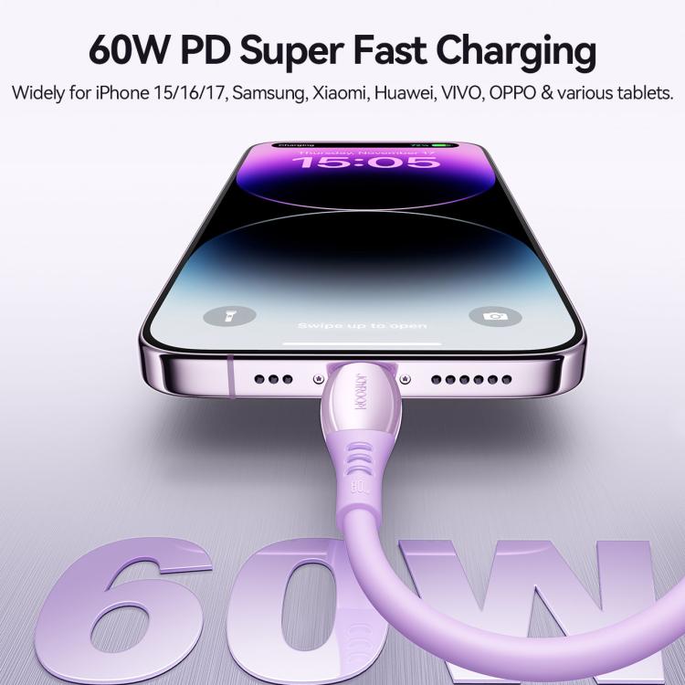 JOYROOM S-A59 Vibrant Series 60W Type-C to Type-C Fast Charging Data Cable, Length:1.2m