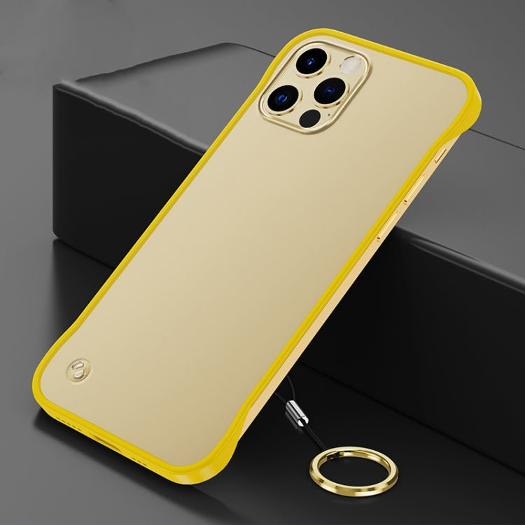 For iPhone 12 / 12 Pro Frosted Anti-skidding TPU Protective Case with Metal Ring
