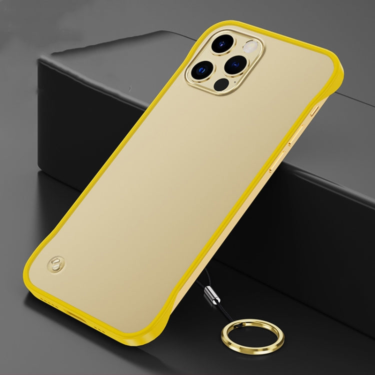 For iPhone 12 Pro Max Frosted Anti-skidding TPU Protective Case with Metal Ring