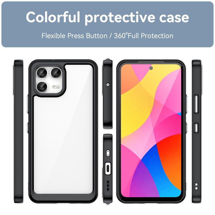 For T-Mobile Revvl 8 Pro 5G Colorful Series Acrylic Hybrid TPU Phone Case