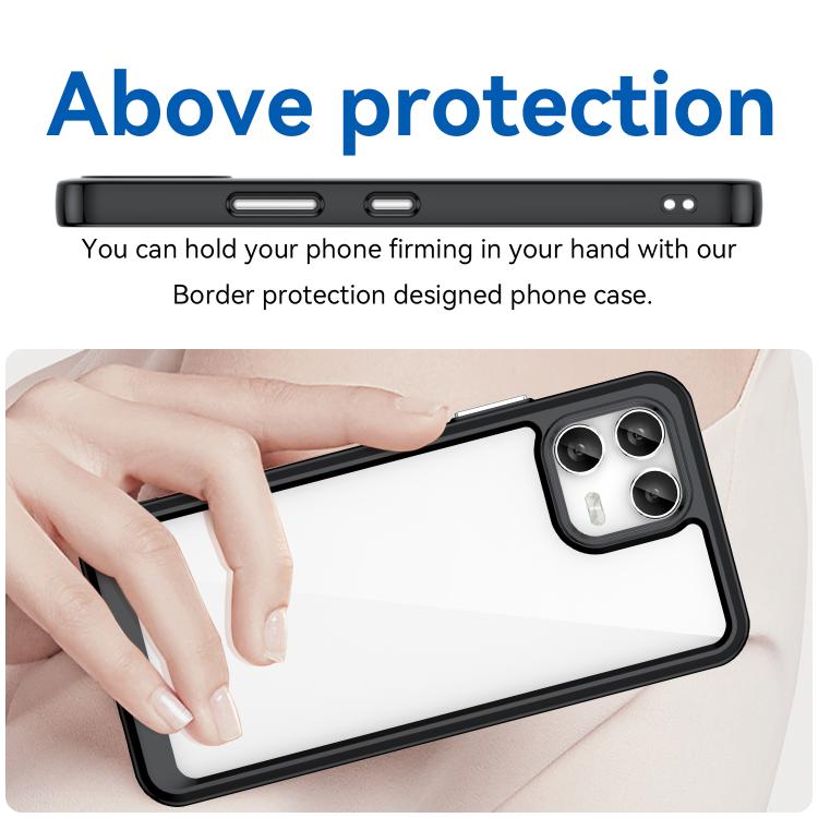 For T-Mobile Revvl 8 Pro 5G Colorful Series Acrylic Hybrid TPU Phone Case
