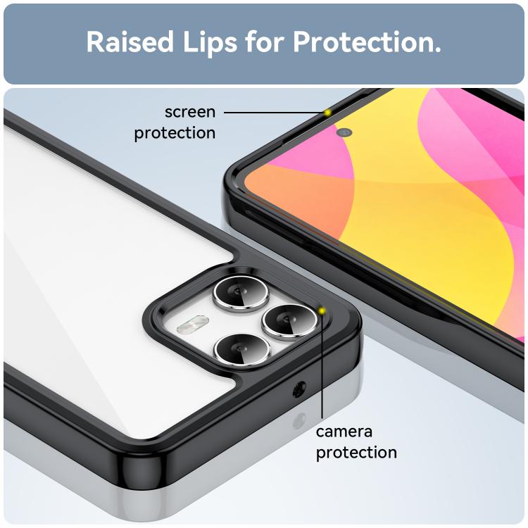 For T-Mobile Revvl 8 Pro 5G Colorful Series Acrylic Hybrid TPU Phone Case