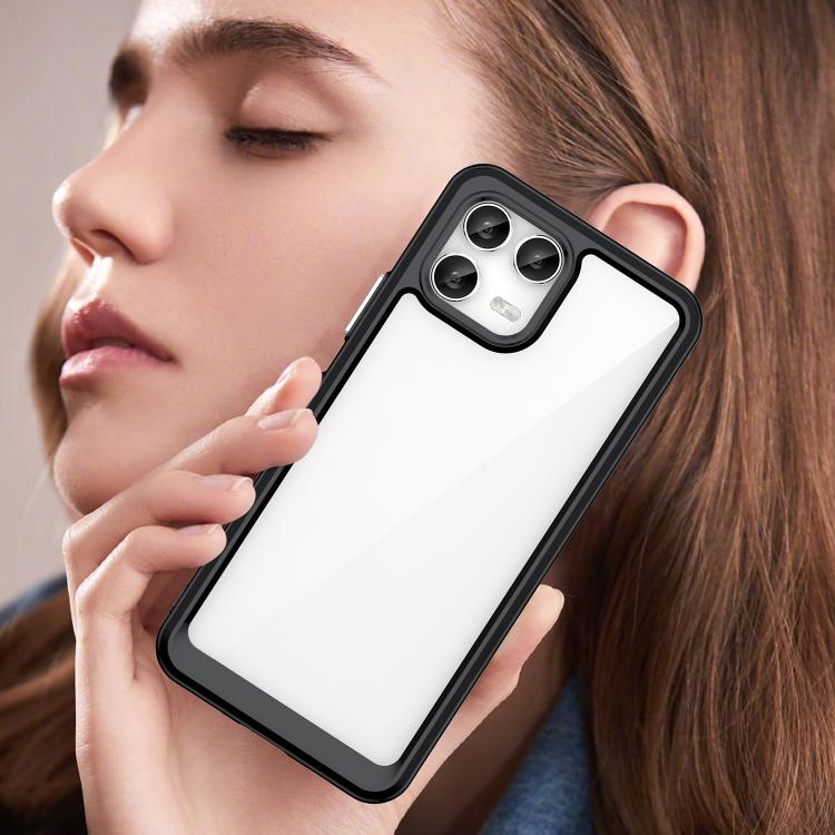 For T-Mobile Revvl 8 Pro 5G Colorful Series Acrylic Hybrid TPU Phone Case