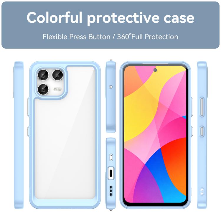 For T-Mobile Revvl 8 Pro 5G Colorful Series Acrylic Hybrid TPU Phone Case