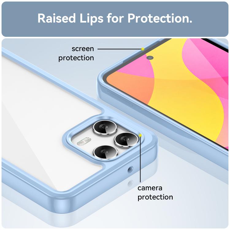 For T-Mobile Revvl 8 Pro 5G Colorful Series Acrylic Hybrid TPU Phone Case