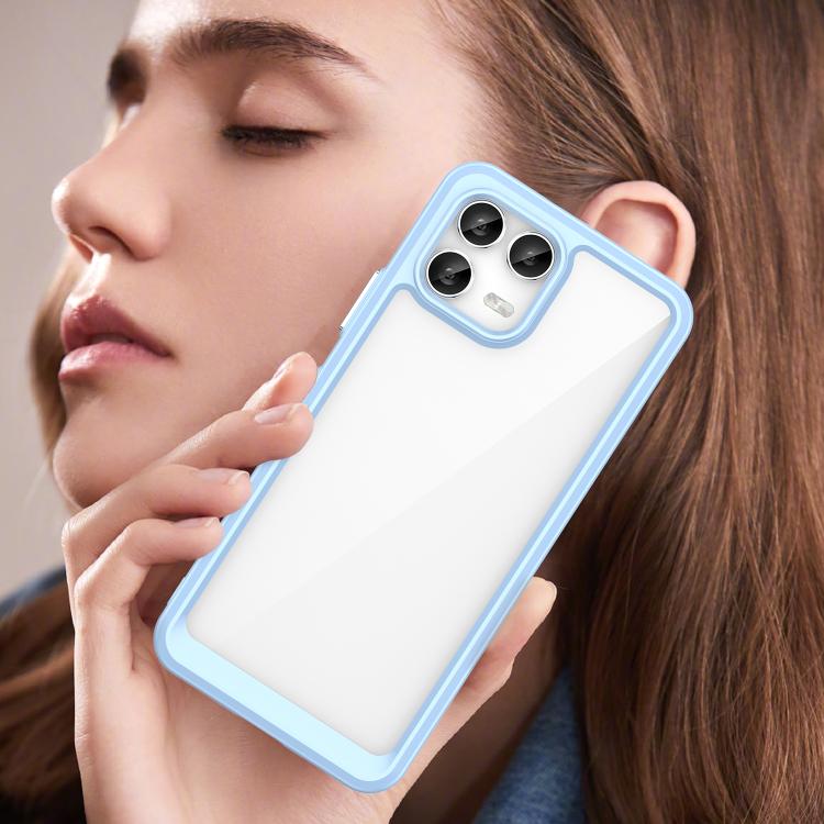 For T-Mobile Revvl 8 Pro 5G Colorful Series Acrylic Hybrid TPU Phone Case